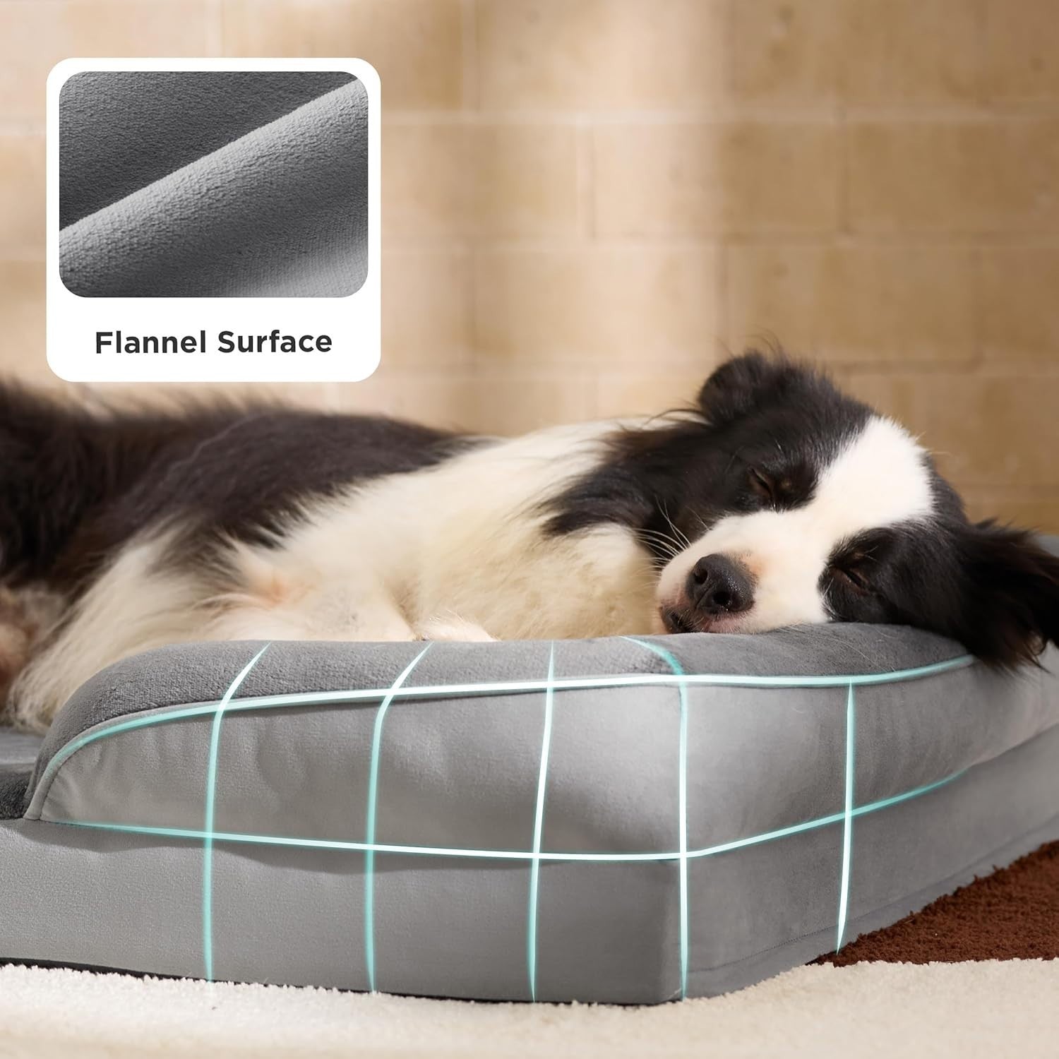 XL Waterproof Orthopedic Dog Sofa Bed Washable 106x80x16cm