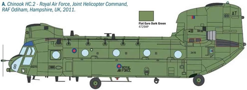 RAF HC.1 CH-47 Chinook 1:48 Scale Helicopter Model Kit – Military Display