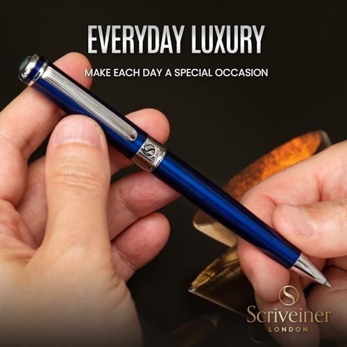 Luxury Ballpoint Pen – Dark Green Brass, Chrome Finish, Refillable Black Ink