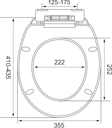 Soft Close Oval Toilet Seat White Adjustable Hinges Standard O-Shape 42x35.5cm