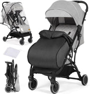 Lightweight Compact Travel Stroller One Hand Fold Buggy 5 Point Harness