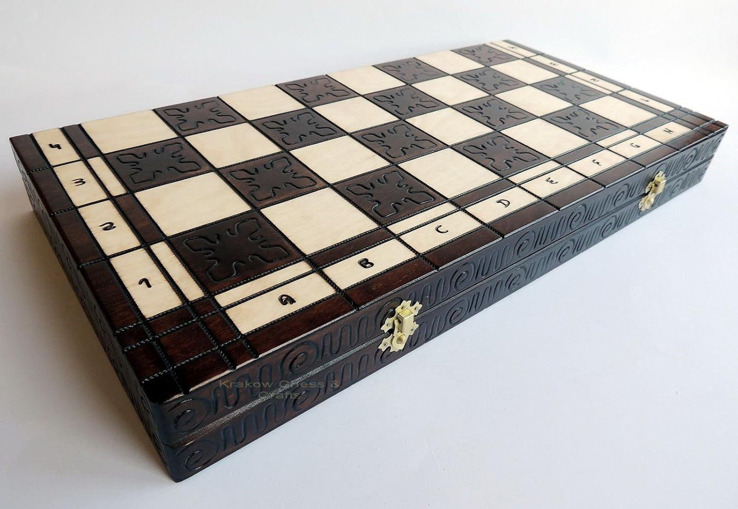 Luxury 54cm Folding Wooden Chess Set | Handcrafted Indian Pieces | Premium Gift