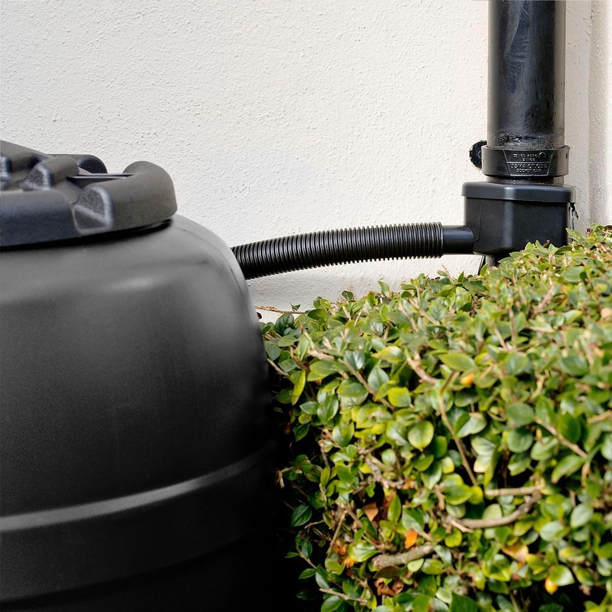 210L Black Water Butt Kit With Stand, Tap & Lockable Lid  Rain Collector