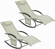 Outdoor Reclining Sun Lounger Chair with Cushioned Headrest & Side Pocket – Dura