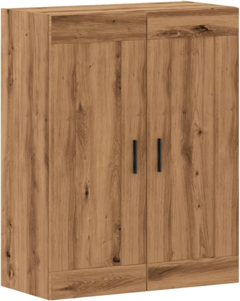 Wall Mounted Oak Cabinet Storage - 3 Compartments, Stylish, Space-Saving