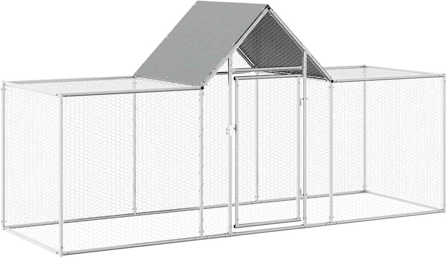 3x1x1.5m Galvanised Steel Chicken Coop Walk In Run