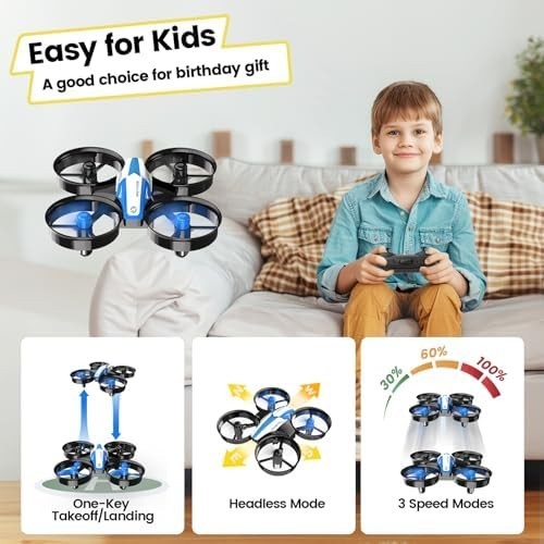 Mini Drone for Kids w3 Batteries Auto Hover 3D Flip Headless Mode Toy Quadcopter