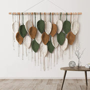 Large Macrame Wall Hanging Boho Leaf Woven Wall Decor Handmade