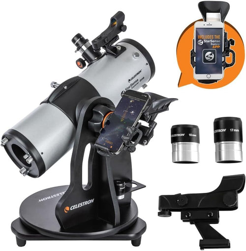 114mm Silver StarSense Tabletop Dobsonian Telescope Smartphone App