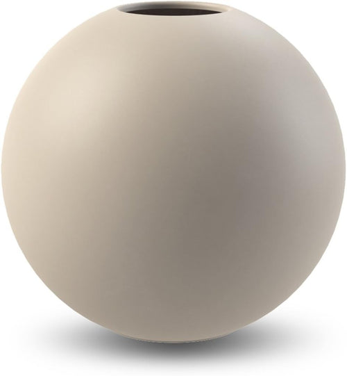 Sand Ceramic Ball Vase 20cm Modern Round Minimal Table Home Decor
