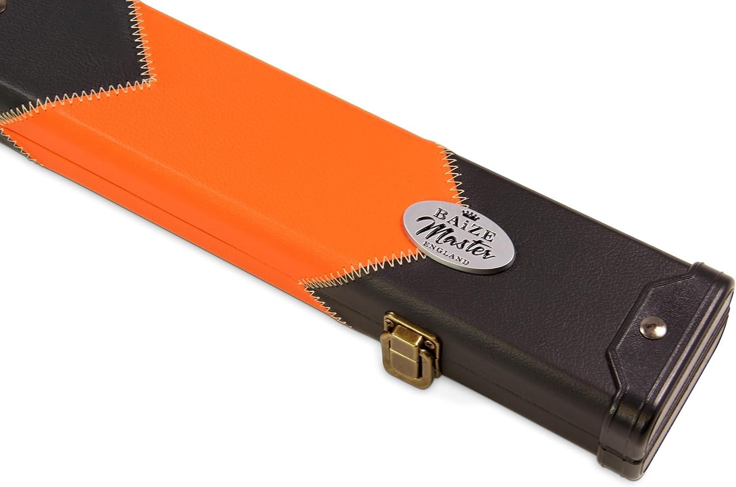 Orange Hard Cue Case Snooker Pool 2 Piece Centre Joint Deluxe
