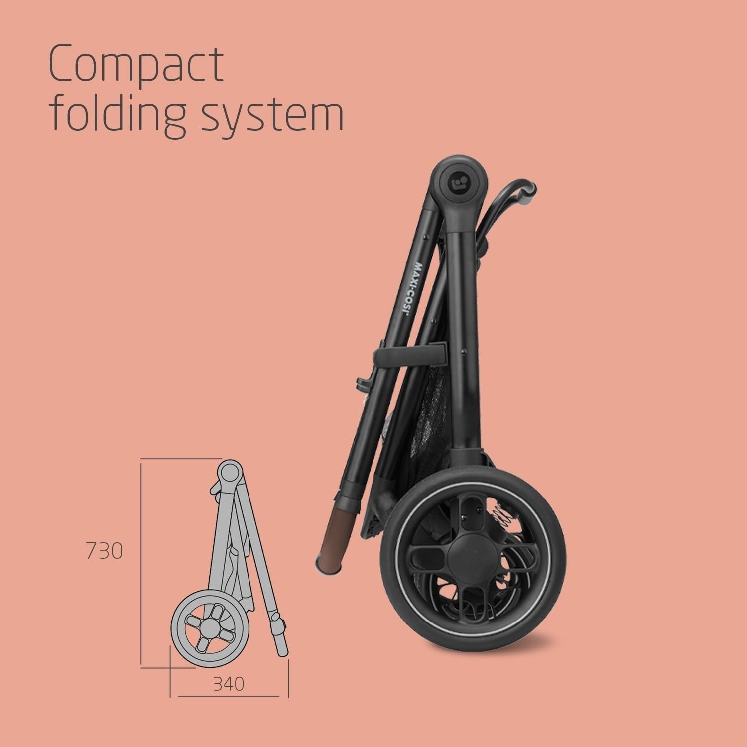 3in1 Baby Pram Travel System Pushchair i-Size Car Seat Foldable 22kg