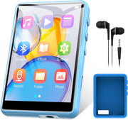 64GB Bluetooth MP3 Player Blue 2.4" Touchscreen HiFi FM