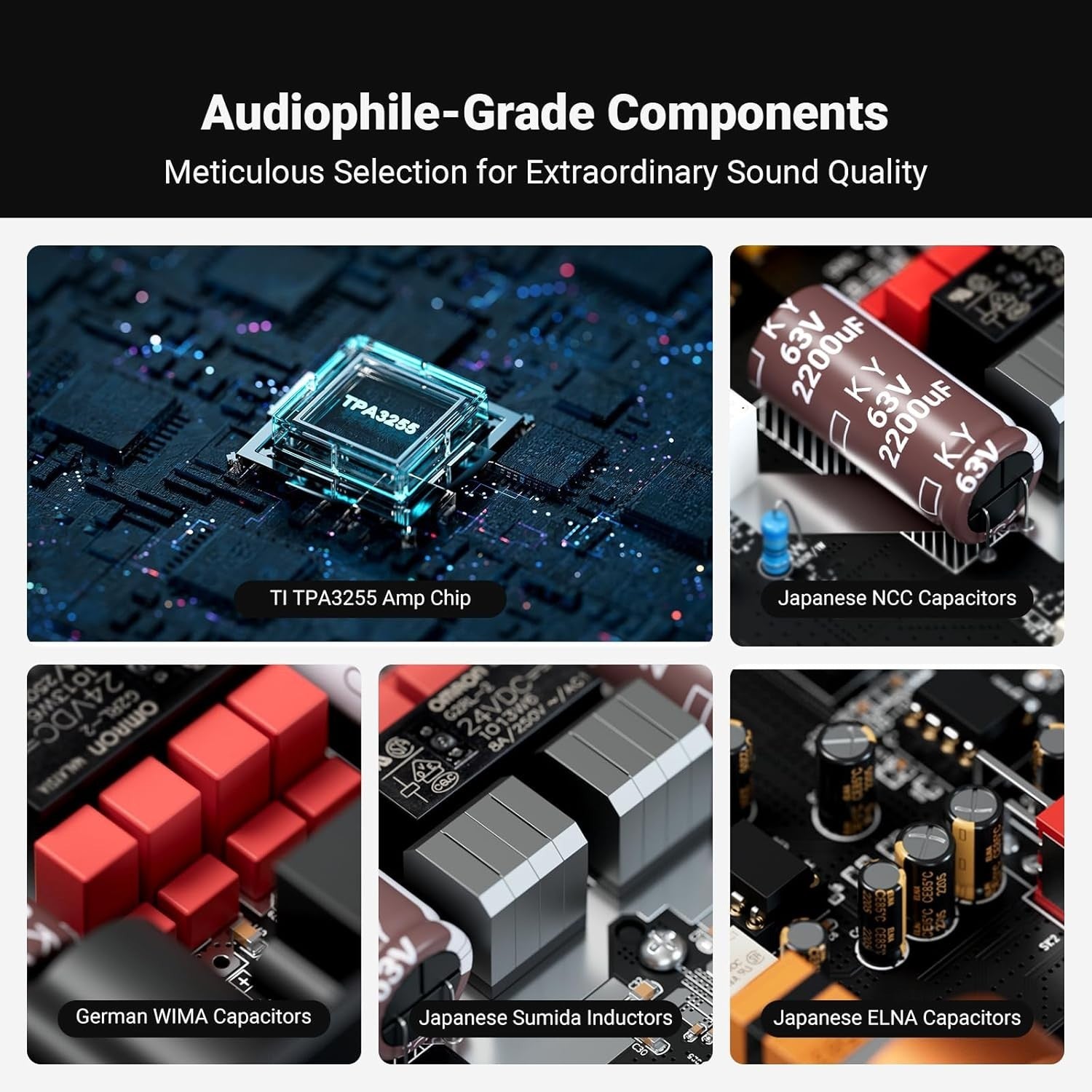 Mini HiFi Stereo Mono Amplifier 235W TPA3255 XLR RCA 48V