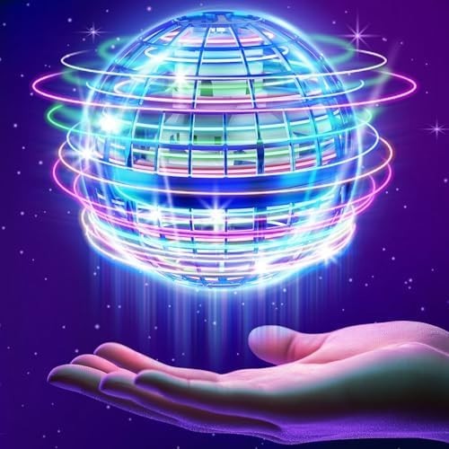 Flying Orb Ball Drone 2025 RGB Hover Spinner Toy UFO Boomerang Ball for Kids 6+