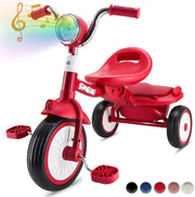 Foldable Toddler Tricycle 3 Wheel Kids Trike Storage Box Age 2-5