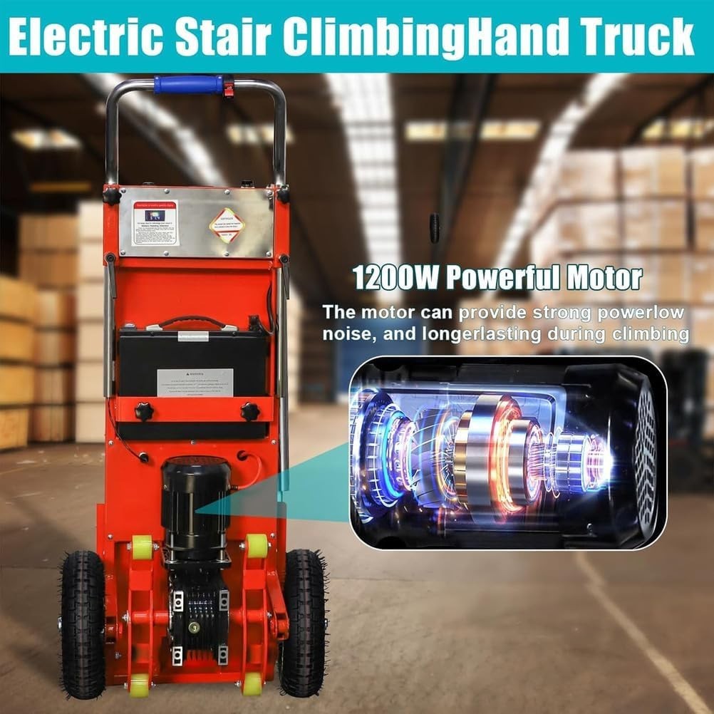 Electric Stair Climber Truck 400kg Load w/ Removable Battery & Brushless Motor