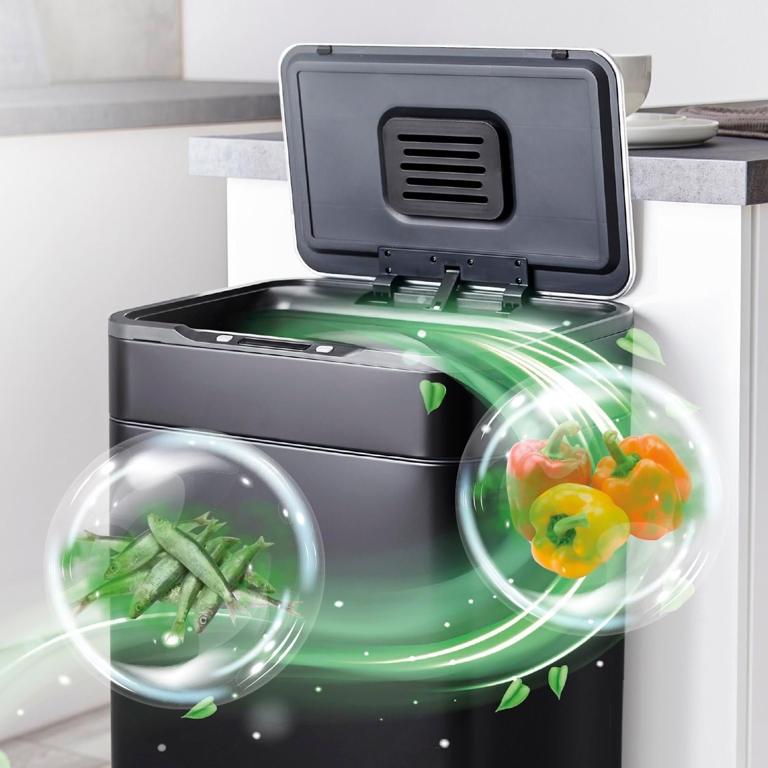 65L Touchless Kitchen Bin | Automatic Sensor Trash Can with Carbon Filter