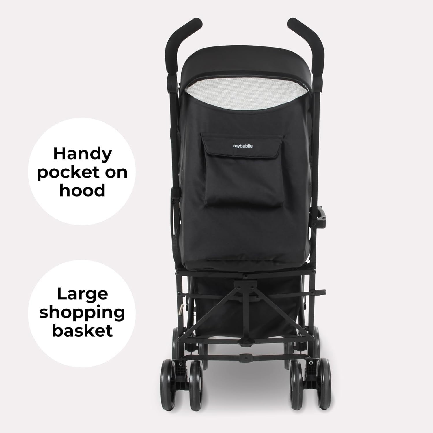 Lightweight Umbrella Stroller Compact Fold Travel Buggy Reclining Seat Black