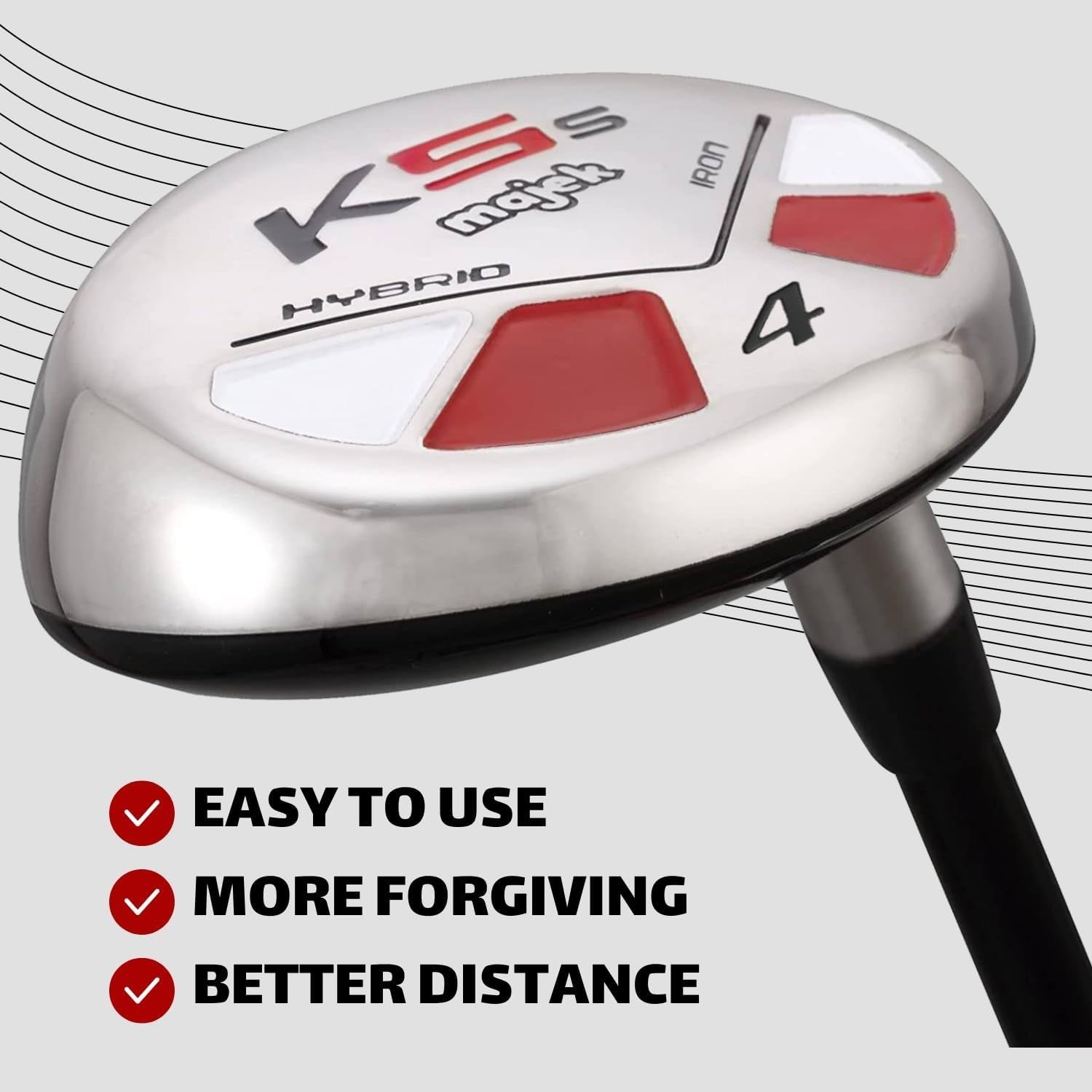 Mens Senior Hybrid Iron Set Right Hand Graphite Easy Launch 4-PW