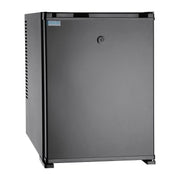 30L Mini Fridge Silent Thermoelectric Adjustable Lockable Black Gloss