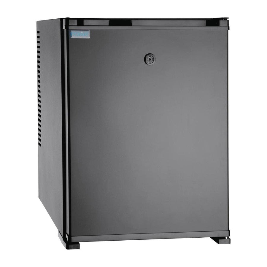 30L Mini Fridge Silent Thermoelectric Adjustable Lockable Black Gloss