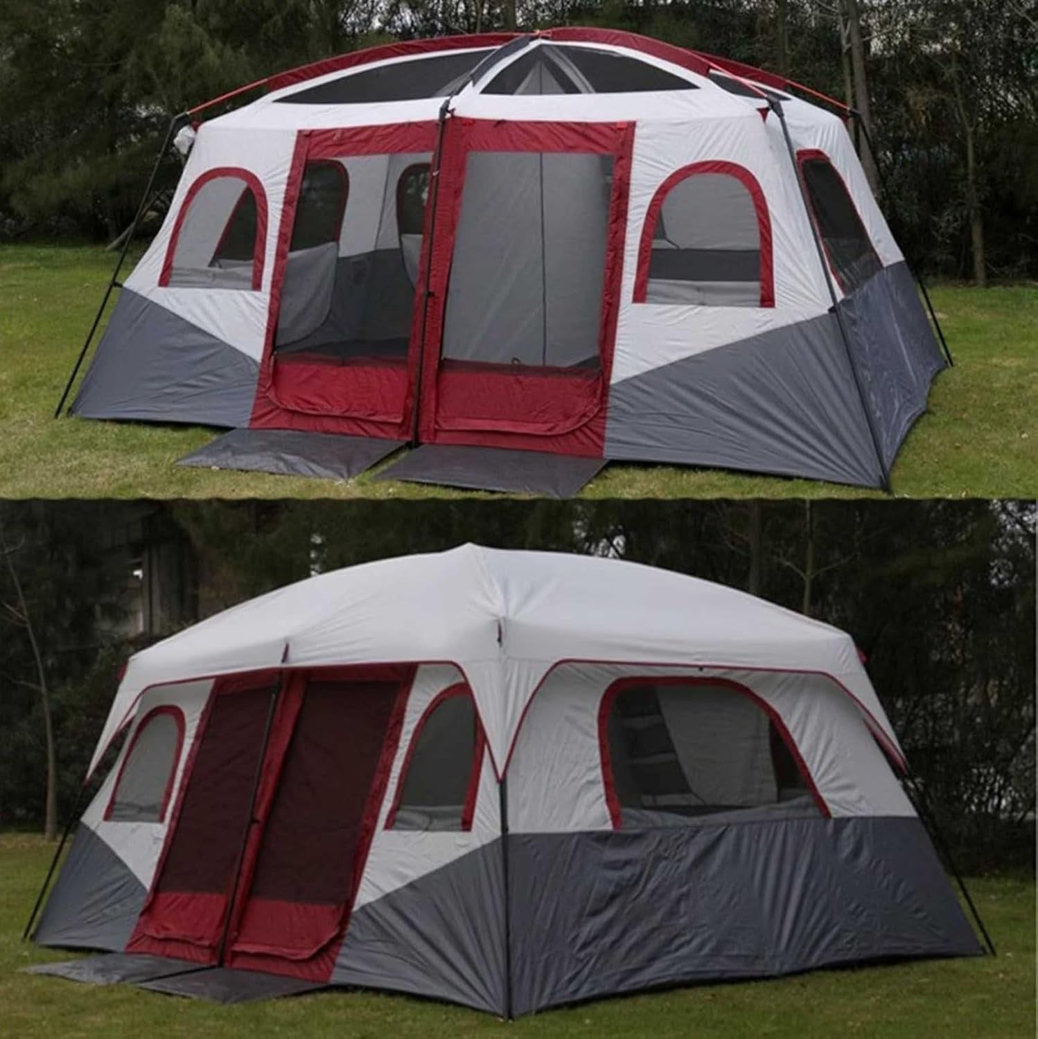 8-12 Person Large Family Camping Tent 2 Bedroom Waterproof