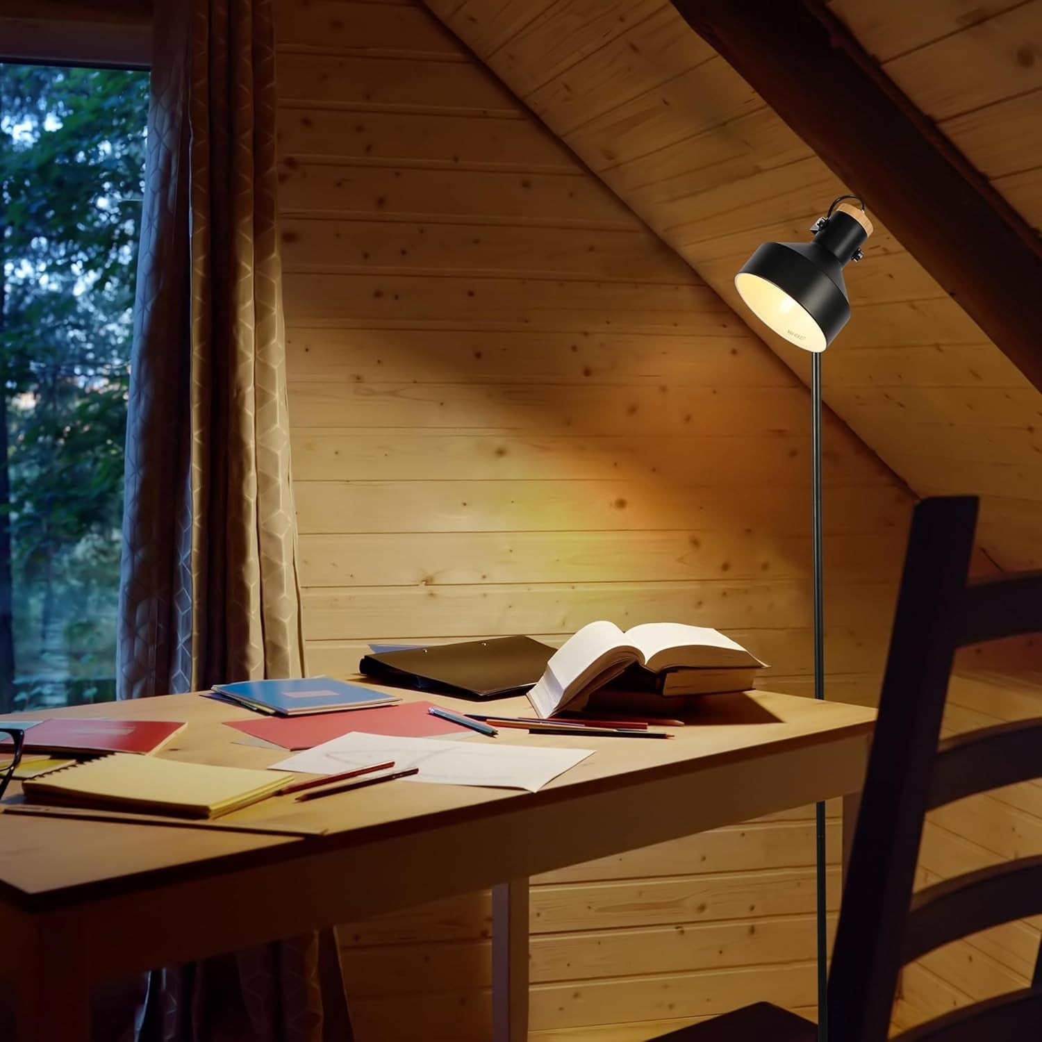Minimalist Adjustable Floor Lamp E27 Rotatable Shade Modern Reading Light