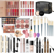 Professional Makeup Kit Full Face Set 40 Colour Eyeshadow Brushes Bag
