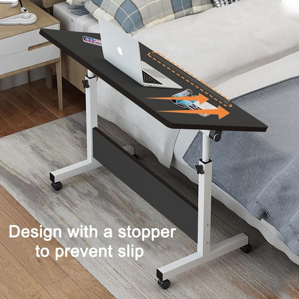 Height Adjustable Standing Desk on Wheels Laptop Small Office 80x40cm