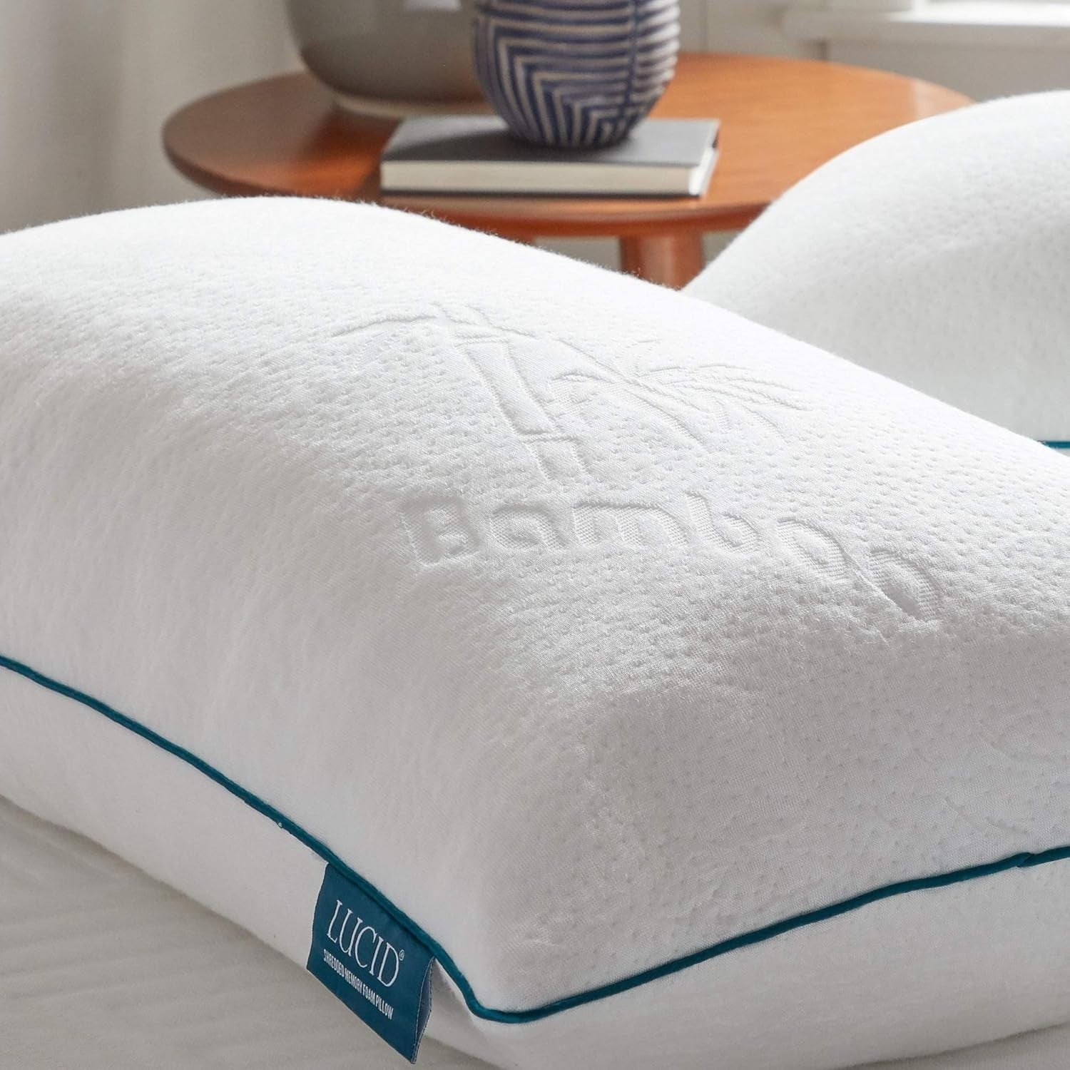 Memory Foam Pillow 2 Pack Standard Adjustable Shredded Cooling Soft Fill