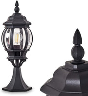 Hofstein Lentua 50cm Outdoor Bollard Lamp Black Antique Path Light