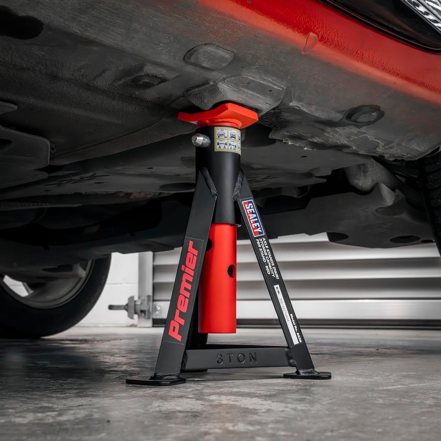 3 Ton Trolley Jack Combo Kit Heavy Duty Car Lift with Axle Stands & Tools Red