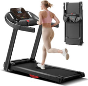 Folding Treadmill Home Gym 3HP Quiet Motor 12KM/H Adult Running Machine LCD
