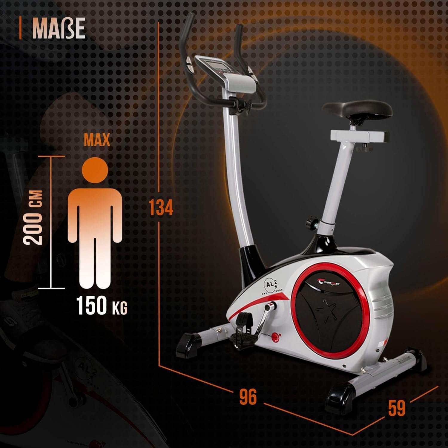 Motorised Magnetic Exercise Bike 24-Level Resistance 17 Programs LCD Silver