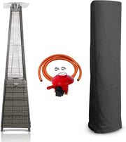 Outdoor Gas Patio Heater Pyramid Flame 13kW Waterproof Windproof Cover