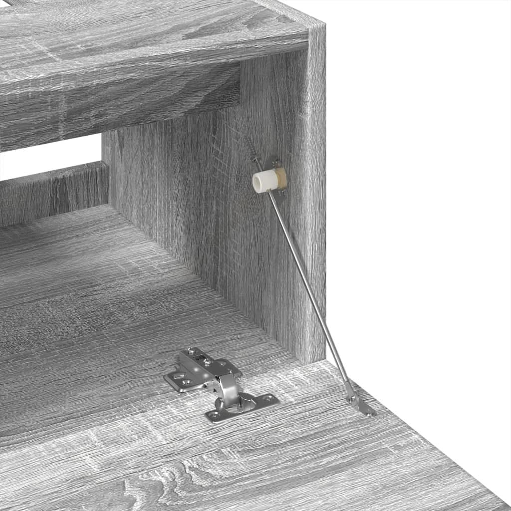 Grey Sonoma Bathroom Sink Cabinet 40x37x59cm Modern Under Sink Storage Unit