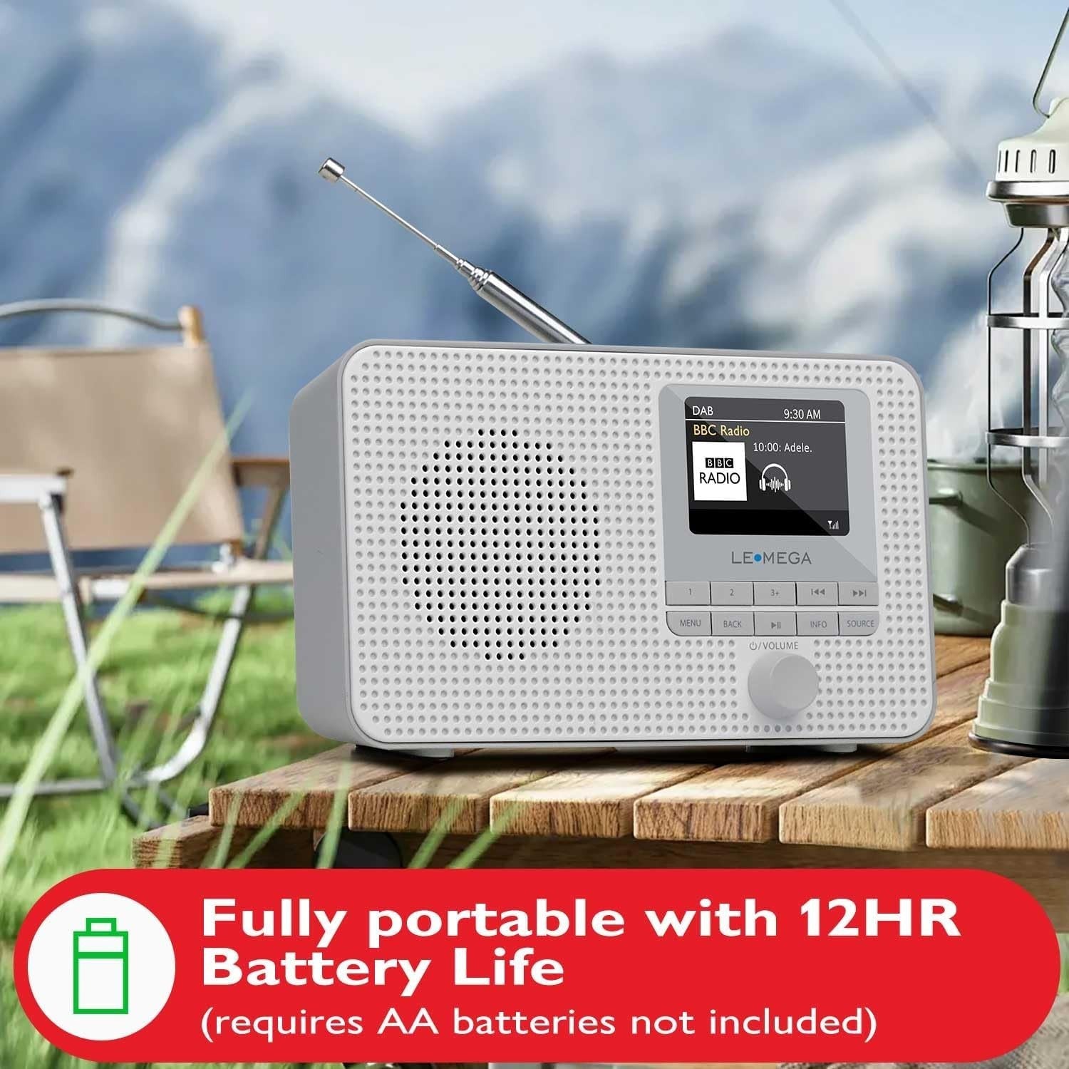 Internet Radio DAB+ Bluetooth Portable 60 Presets Alarm
