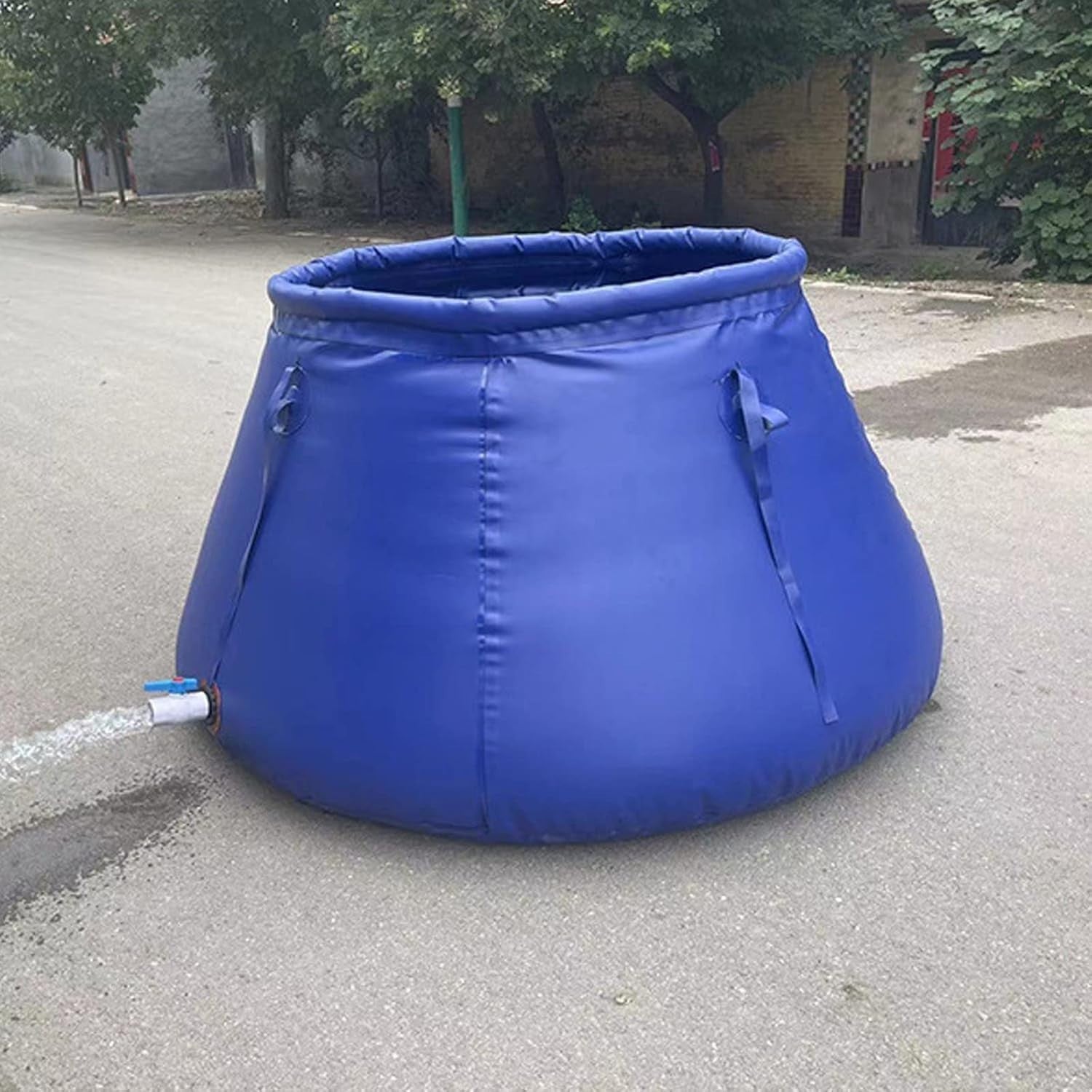 500L Collapsible PVC Garden Water Butt with Tap – Portable Rainwater Storage