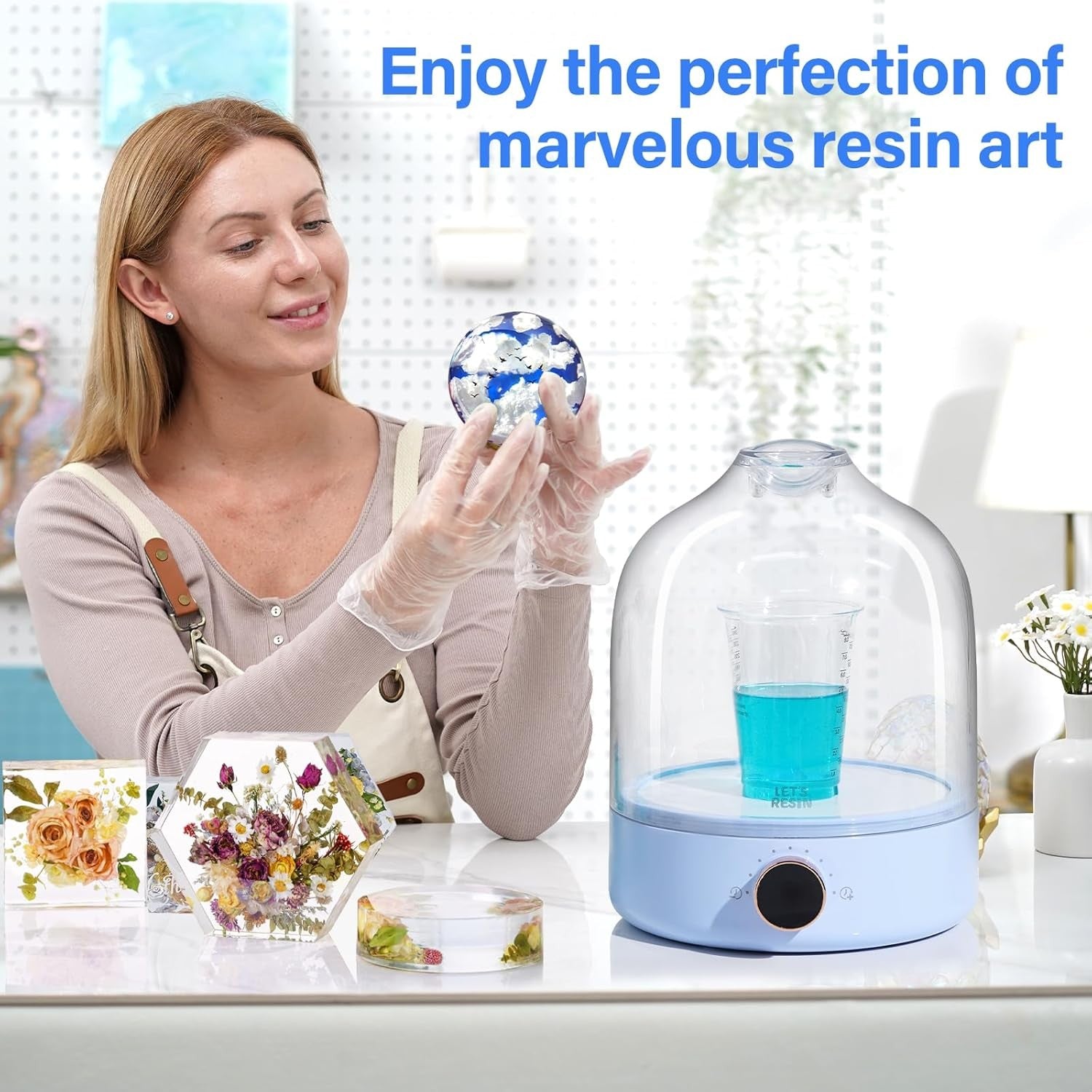 Resin Bubble Remover Vacuum Degasser 99Kpa Digital Timer UK Plug