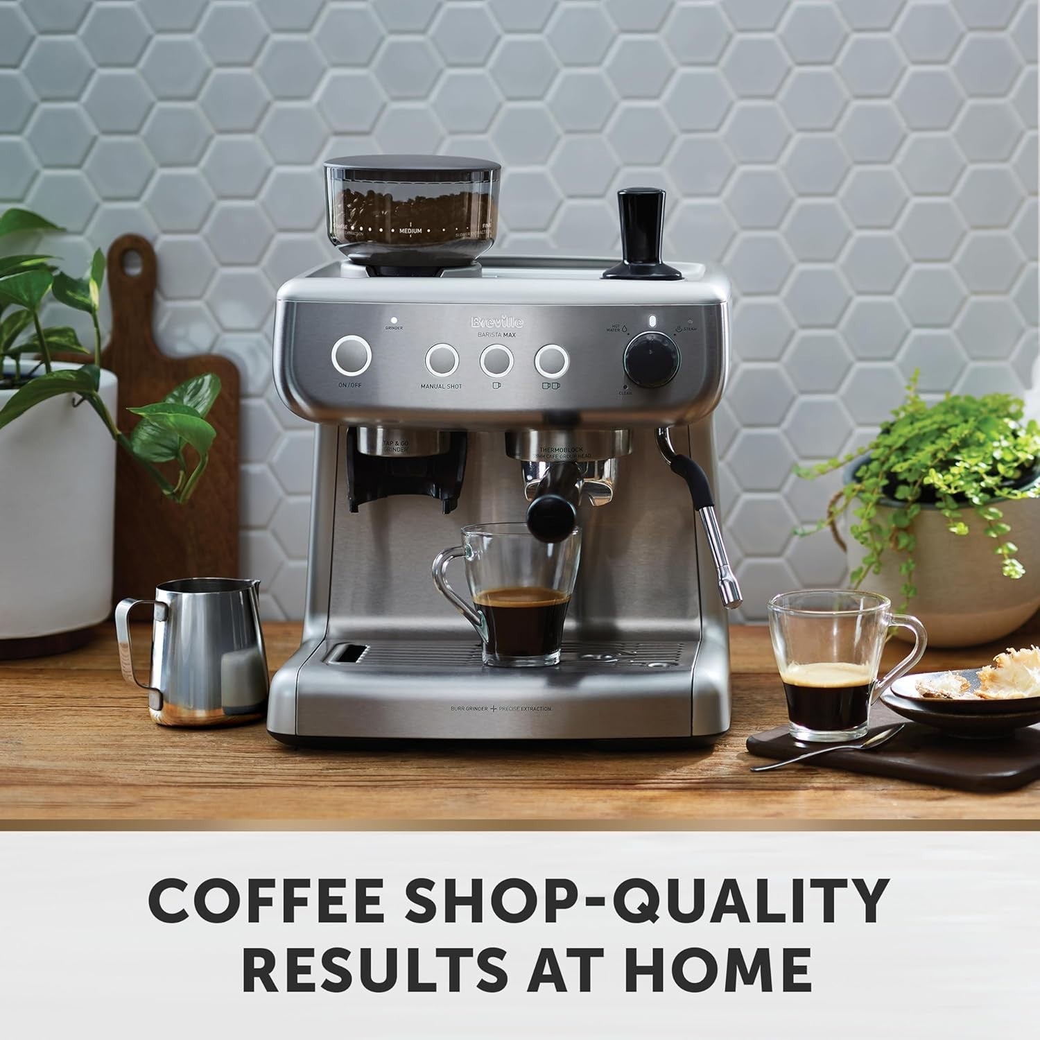 Espresso Coffee Machine | Built-In Bean Grinder | Milk Frother | 2.8L Tank