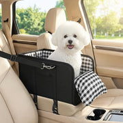 Console Dog Car Seat Booster Carrier Safety Belt Travel Bed Small Puppy