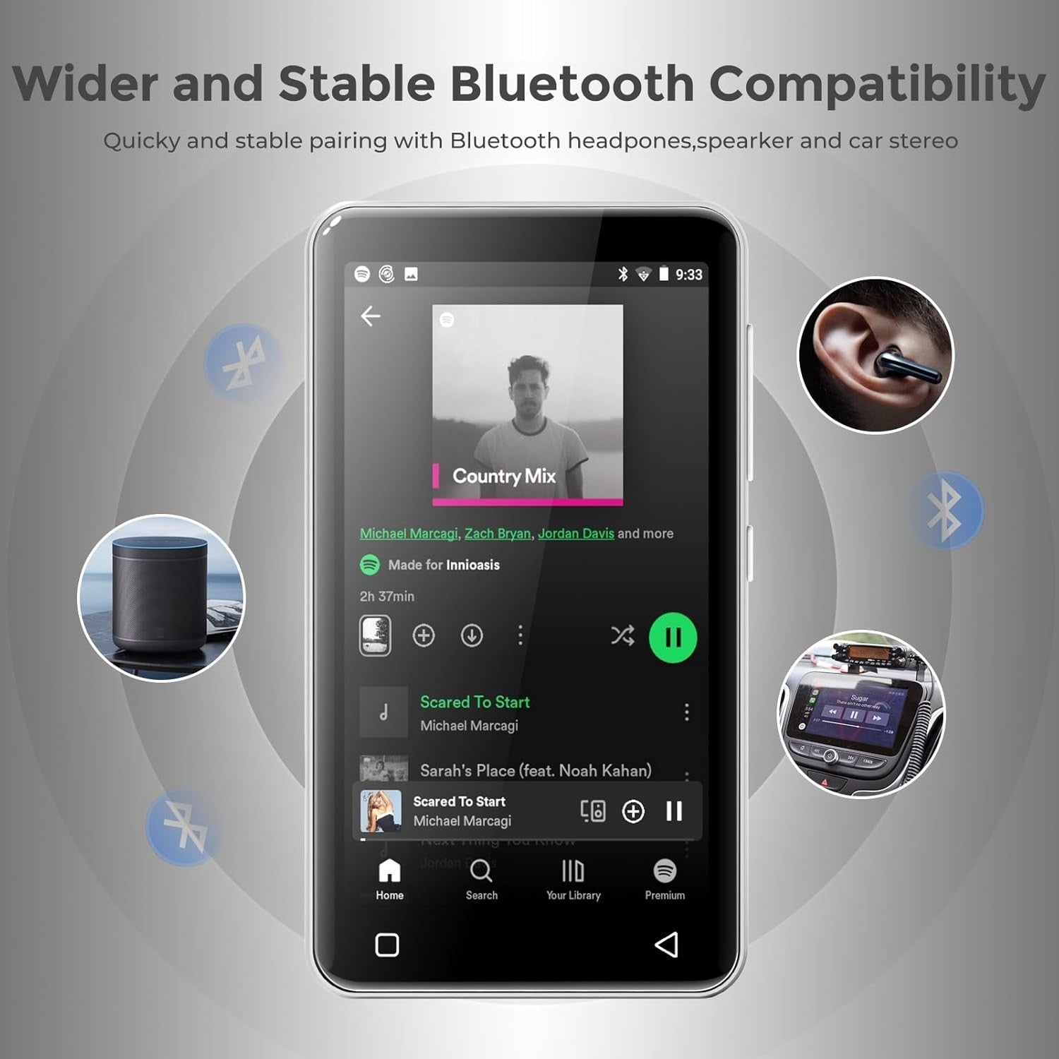 WiFi MP3 Player 1TB Bluetooth Spotify HiFi Touchscreen Parental Control