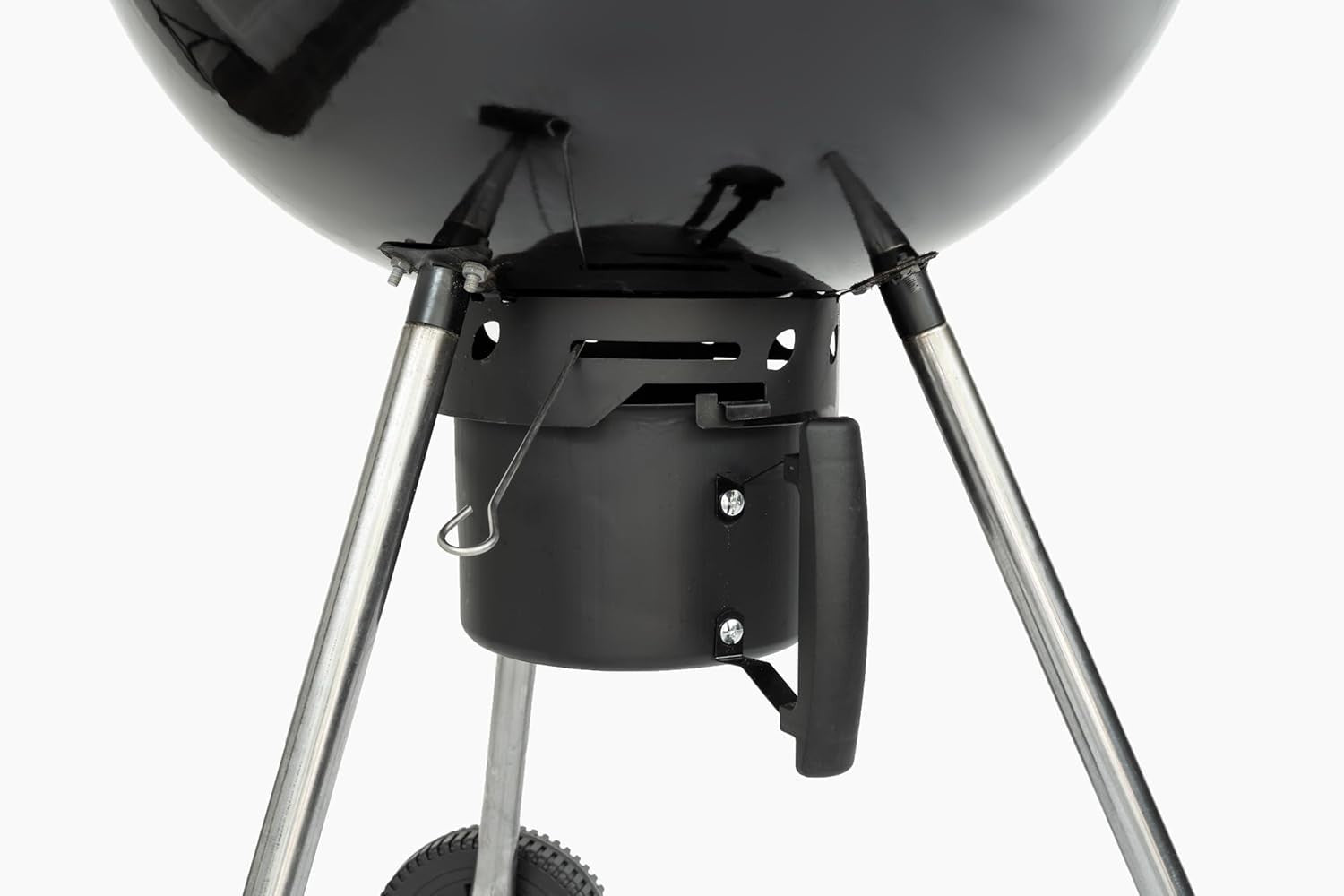 Portable Charcoal BBQ Grill with Temperature Gauge, Airflow Vents & Wheels