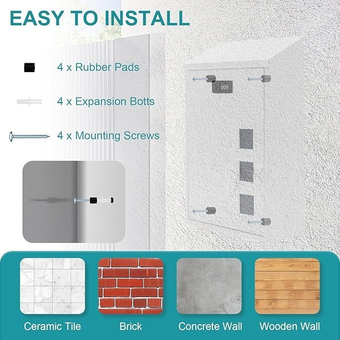 Wall Mounted Steel Mailbox Lockable Combination Weatherproof Post Box