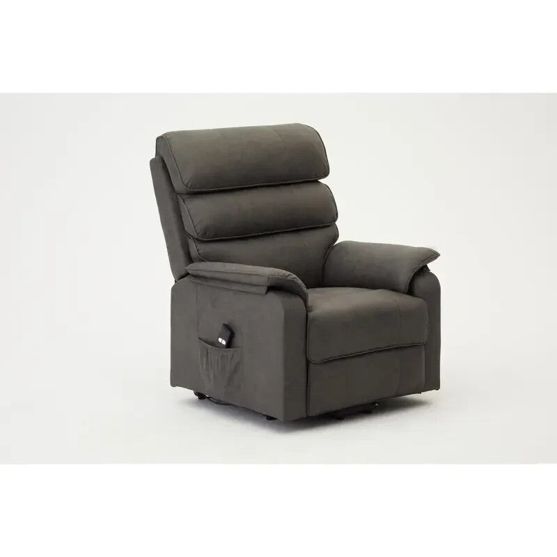 Electric Riser Recliner Chair Lift Tilt Armchair Dark Grey Air Leather