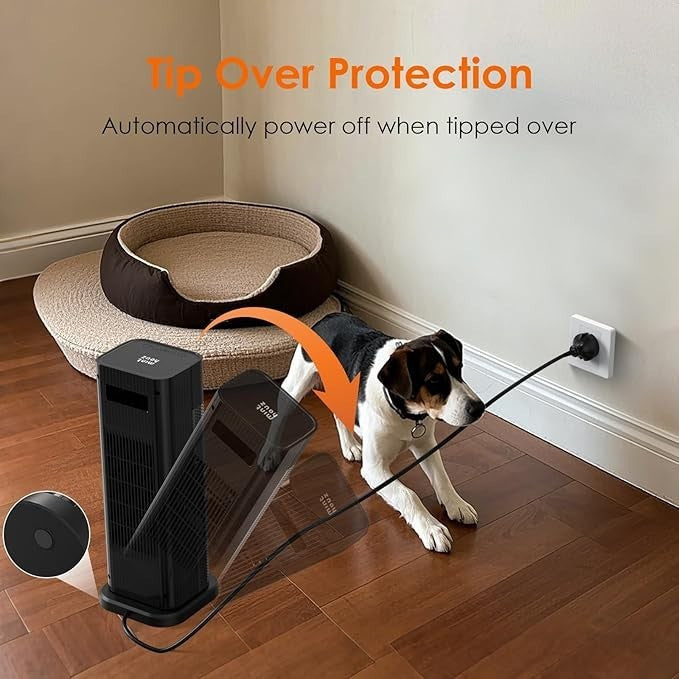 2000W Ceramic Space Heater Fast Heating Oscillating Remote Control Timer
