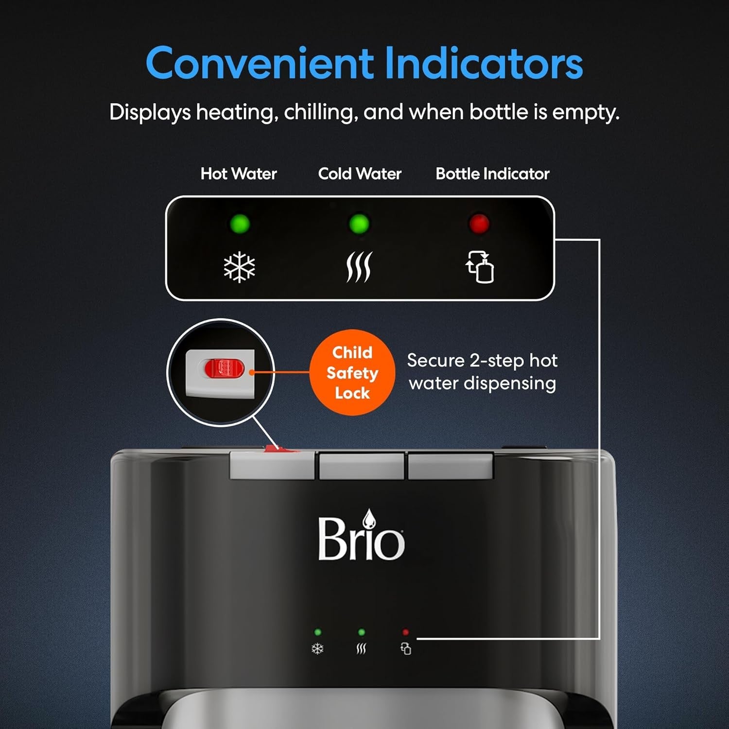 Bottom Loading Water Dispenser Hot Cold Cool Floor Standing
