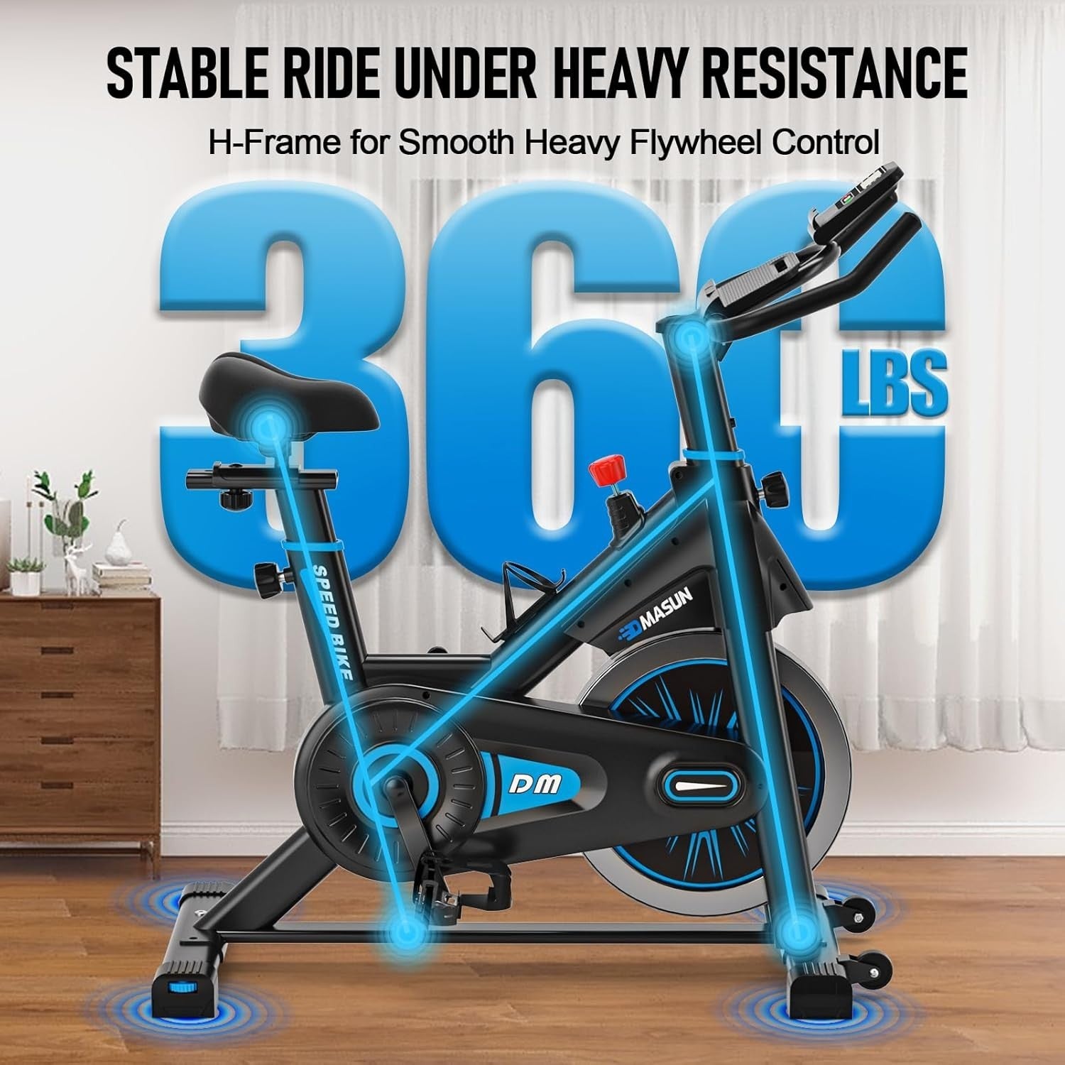 2026 Smart Magnetic Exercise Bike w/ APP, LCD Display, Shock-Absorb Seat 350lb