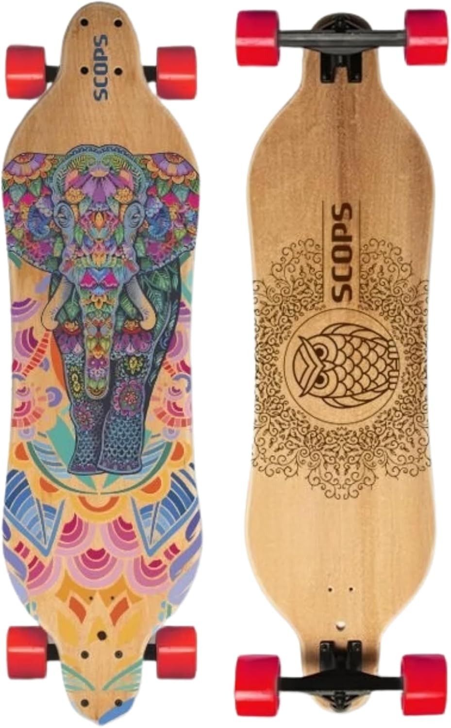 31.5" Longboard Maple/Birch/Beech Deck 70mm PU Wheels ABEC-9 Boho